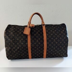Louis Vuitton KeepAll 60 With Luggage Tag, Lock And Key & Dustbag